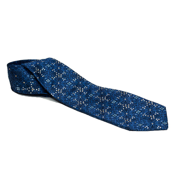 Blue Geometric Flowers