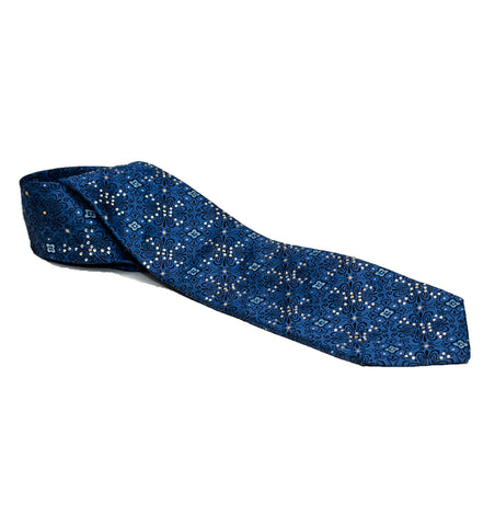 Blue Geometric Flowers