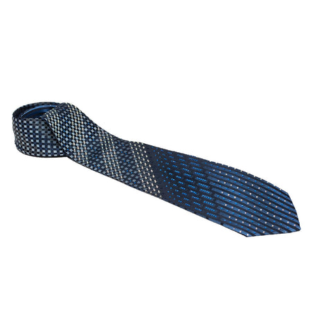 Blue Diagonal & Vertical Stripes