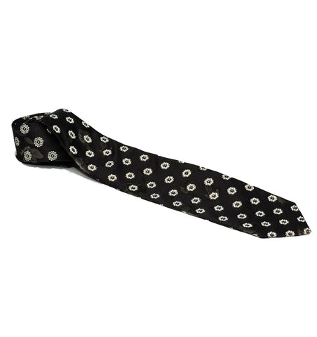 Black & Silver Floral w/ Rhinestones