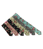 Ivory Floral Skinny Tie w/ Matching Bow Tie & Pocket Square