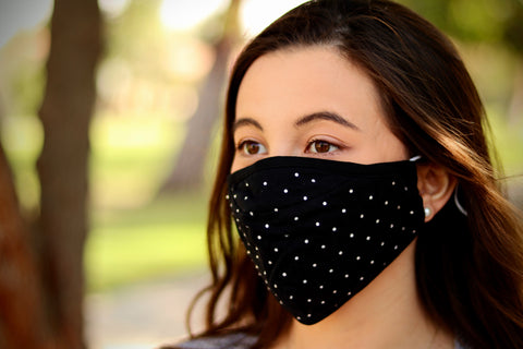 Polkadots Swarovski Crystal Face Mask