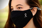 Cancer Ribbon Swarovski Crystal Face Mask