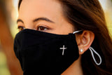 Christian Cross Swarovski Crystal Face Mask