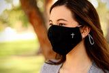 Christian Cross Swarovski Crystal Face Mask